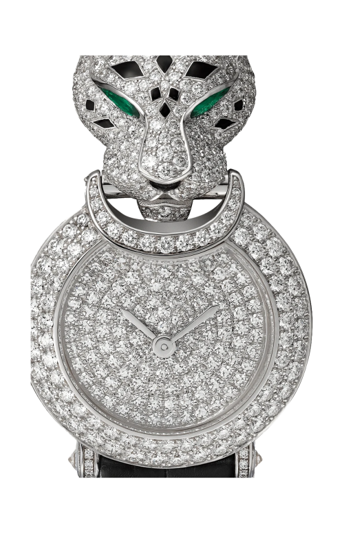 LA PANTHÈRE DE CARTIER, ORO BIANCO, DIAMANTI, SMERALDO, QUARZO - HPI01734
