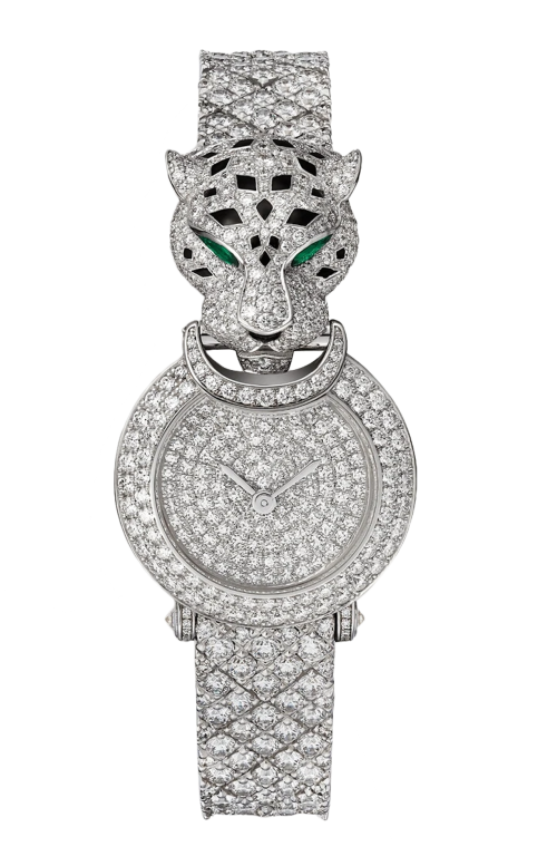 LA PANTHÈRE DE CARTIER, ORO BIANCO, DIAMANTI, SMERALDO, QUARZO - HPI01736