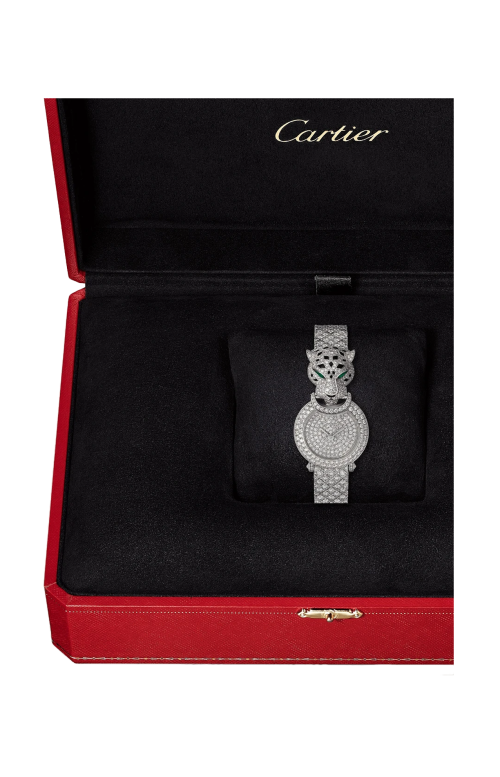 LA PANTHÈRE DE CARTIER, ORO BIANCO, DIAMANTI, SMERALDO, QUARZO - HPI01736