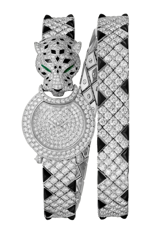 LA PANTHÈRE DE CARTIER, ORO BIANCO, DIAMATNI, SMERALDO, QUARZO - HPI01383