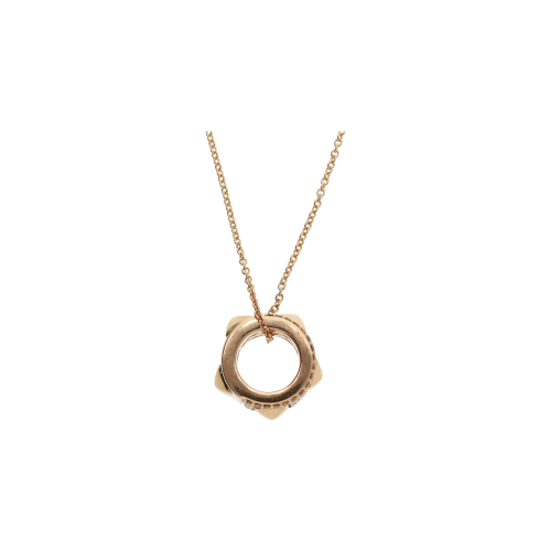 PENDENTE PIRAMIDI CON CATENA IN ORO ROSA E DIAMANTI BROWN - VP29442DBP