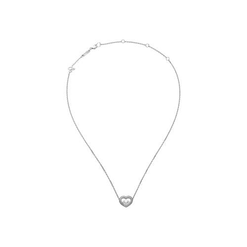 COLLANA HAPPY DIAMONDS ICONS, ORO BIANCO ETICO, DIAMANTI - 81A611-1201 - 81A611-1201