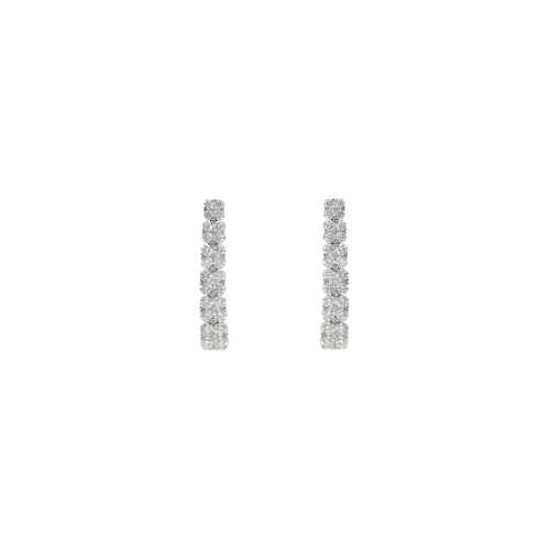 ORECCHINI PENDENTI IN ORO BIANCO CON PAVÉ DI DIAMANTI - 1PE0271201/2