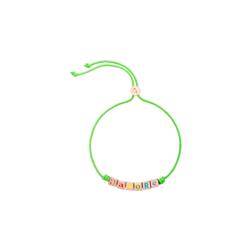 DODO RONDELLE - BRACCIALE AMORE IN ARGENTO DORATO ORO ROSA - DBC3004LETARVFRAG - DBC3004LETARVFRAG