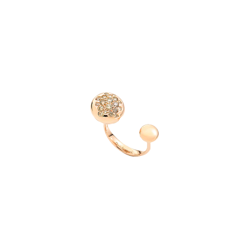 ANELLO GLAMOUR IN ORO ROSA E DIAMANTI BROWN - DGL05ANRRDW