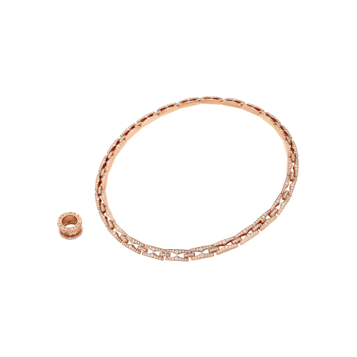 COLLANA B.ZERO1 IN ORO ROSA E DIAMANTI - 360212 - 360212