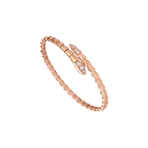 BRACCIALE SERPENTI VIPER IN ORO ROSA E DIAMANTI - 360707 - BR860038  