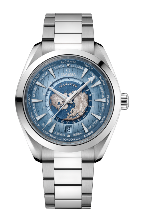 SEAMASTER AQUA TERRA 150M CO-AXIAL MASTER CHRONOMETER GMT WORLDTIMER M43 MM - 220.10.43.22.03.002