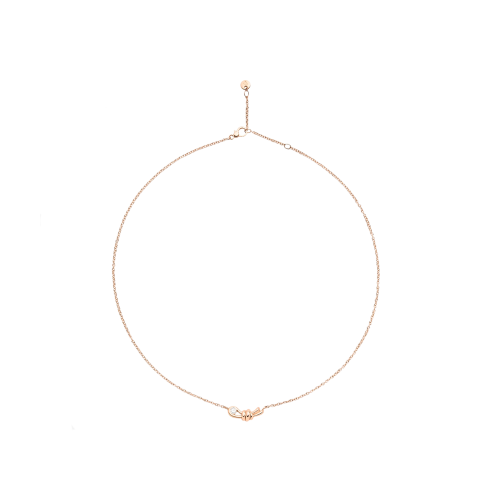 DODO NODO - COLLANA NODO IN ORO ROSA CON DIAMANTE BIANCO - DCC3003KNOT0DB09R - DCC3003KNOT0DB09R
