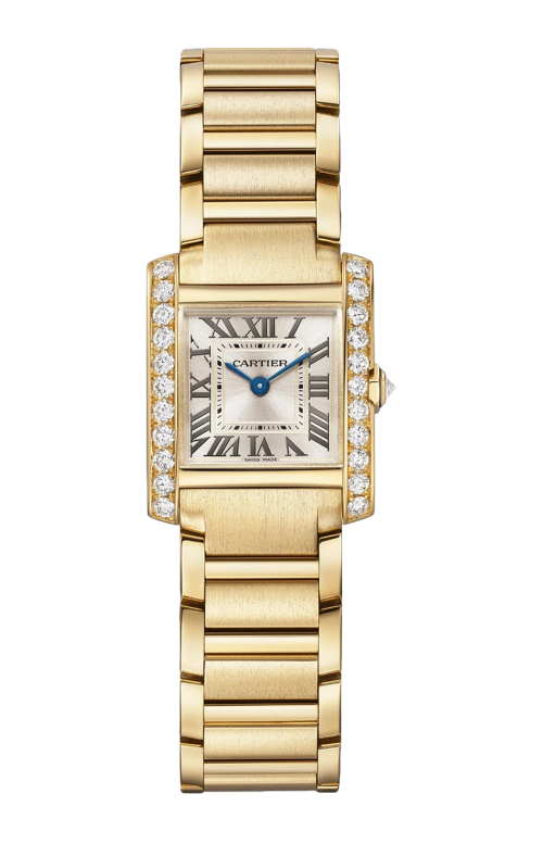 TANK FRANÇAISE, MODELLO PICCOLO, ORO GIALLO, DIAMANTI, QUARZO - WJTA0062