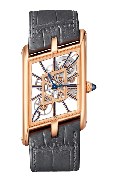 TANK ASYMÉTRIQUE, ORO ROSA,  SCHELETRATO, MANUALE - WHTA0011