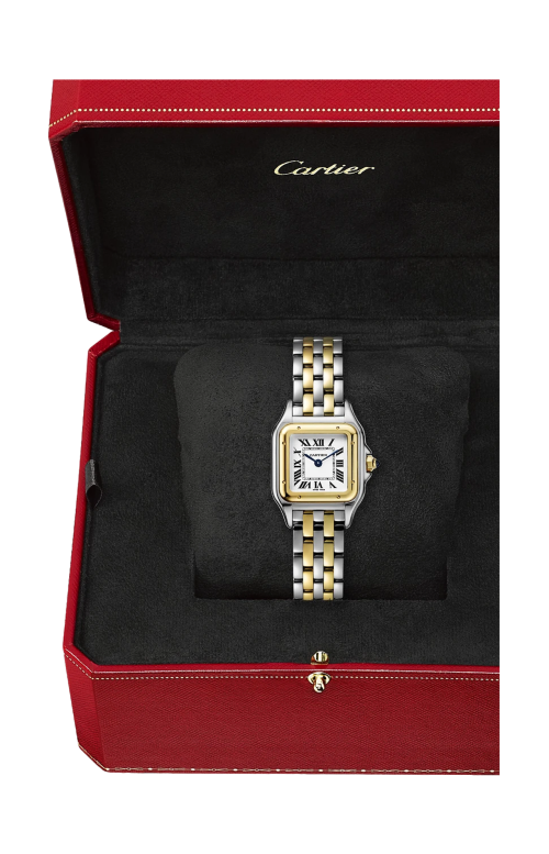 PANTHÈRE DE CARTIER MODELLO PICCOLO, ORO E ACCIAIO, QUARZO