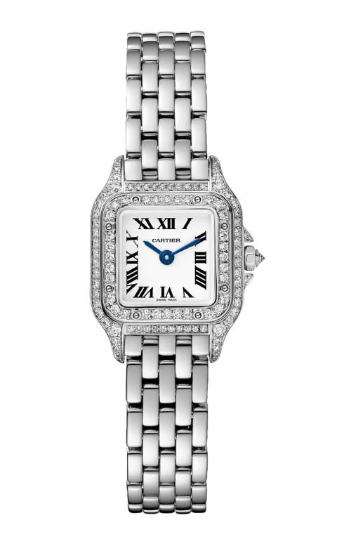 PANTHÈRE DE CARTIER, MODELLO MINI, ORO BIANCO, DIAMANTI, QUARZO - WJPN0046