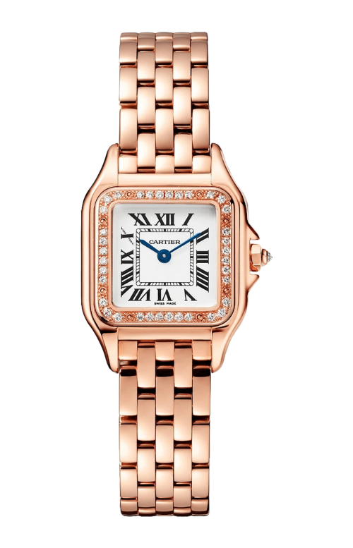 PANTHÈRE DE CARTIER MODELLO PICCOLO, ORO ROSA, DIAMANTI, QUARZO - WJPN0049