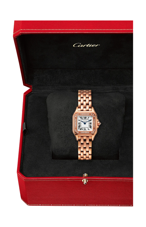 PANTHÈRE DE CARTIER MODELLO PICCOLO, ORO ROSA, DIAMANTI, QUARZO - WJPN0087