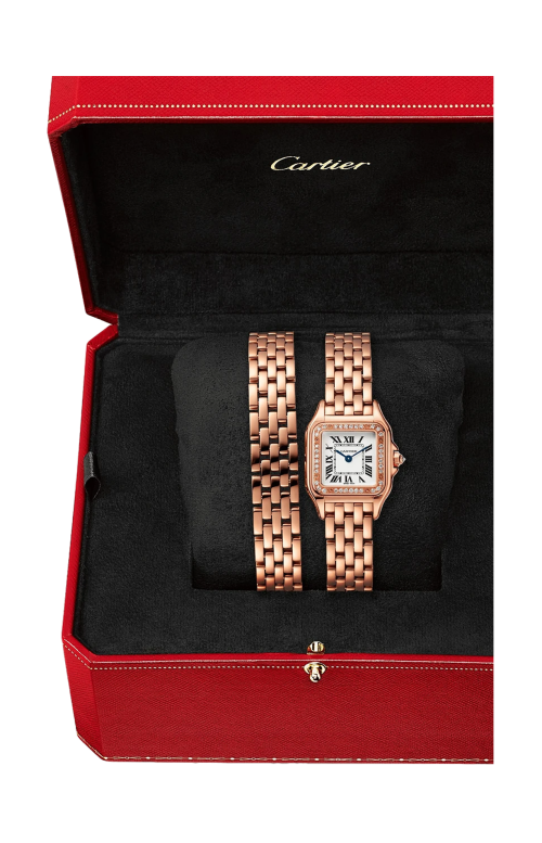 PANTHÈRE DE CARTIER MODELLO PICCOLO, ORO ROSA, DIAMANTI, QUARZO - WJPN0069