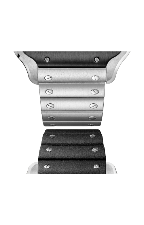 SANTOS DE CARTIER, MODELLO GRANDE, SCHELETRATO, ACCIAIO, MANUALE - WHSA0033