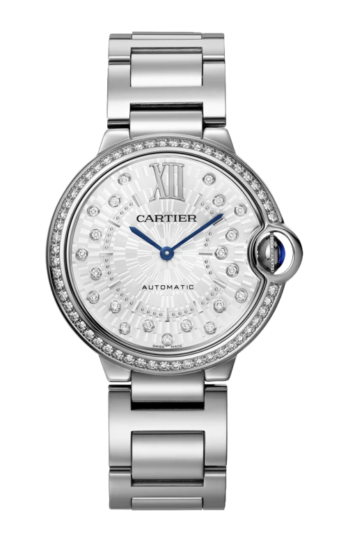 BALLON BLEU DE CARTIER 36 MM, AUTOMATICO, ACCIAIO, DIAMANTI - W4BB0036