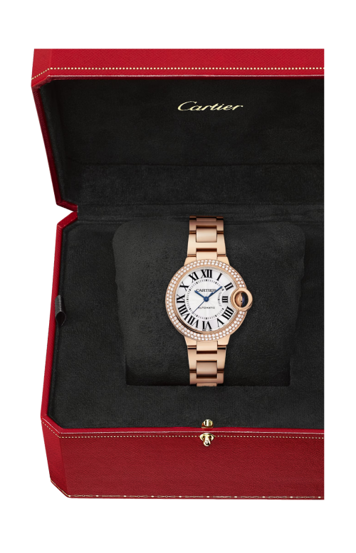 BALLON BLEU DE CARTIER 33 MM, AUTOMATICO, ORO ROSA, DIAMANTI - WJBB0066