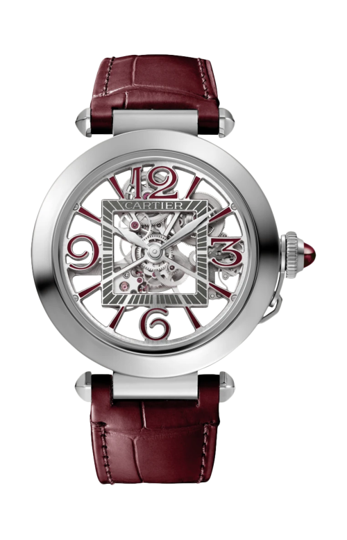 PASHA DE CARTIER, 41 MM, ORO BIANCO, SCHELETRATO,  AUTOMATICO - WHPA0012