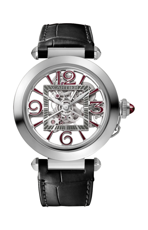 PASHA DE CARTIER, 41 MM, ORO BIANCO, SCHELETRATO,  AUTOMATICO - WHPA0012