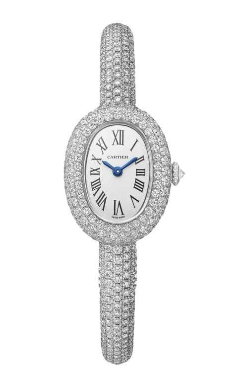 BAIGNOIRE DE CARTIER MODELLO MINI, ORO BIANCO, DIAMANTI, QUARZO - HPI01773