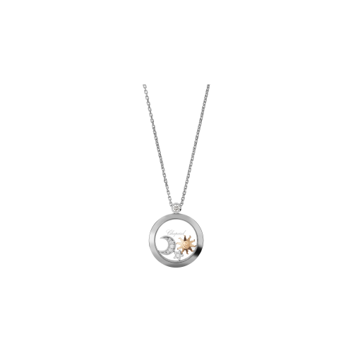 CHOPARD - HAPPY SUN, MOON AND STARS CIONDOLO IN ORO BIANCO ETICO, DIAMANTI - 799434-1201 - 799434-1201