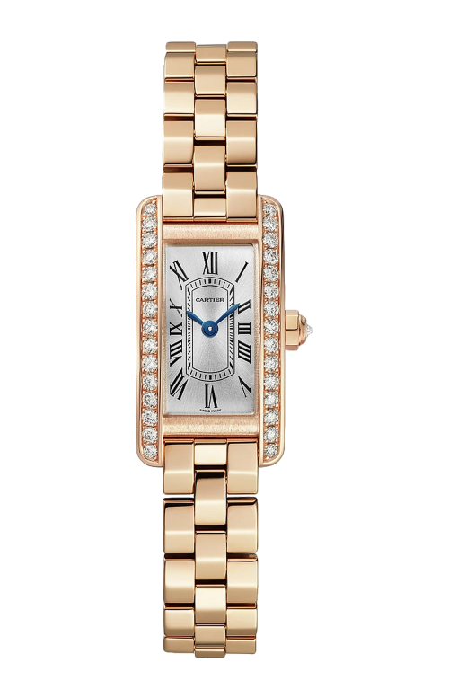 TANK AMÉRICAINE, MODELLO MINI, ORO ROSA, DIAMANTI, QUARZO - WJTA0057