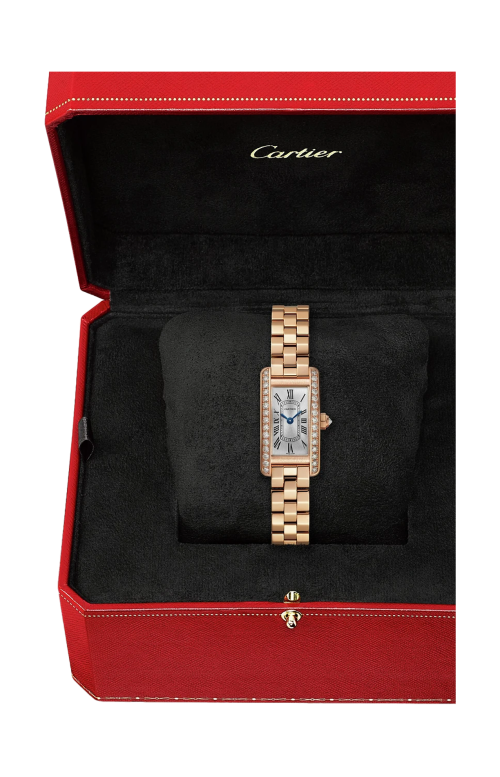 TANK AMÉRICAINE, MODELLO MINI, ORO ROSA, DIAMANTI, QUARZO - WJTA0057