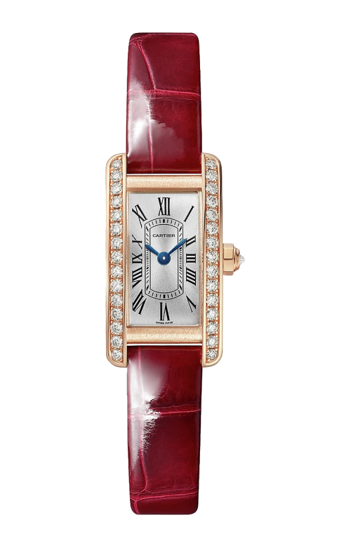 TANK AMÉRICAINE, MODELLO MINI, ORO ROSA, DIAMANTI, QUARZO - WJTA0058