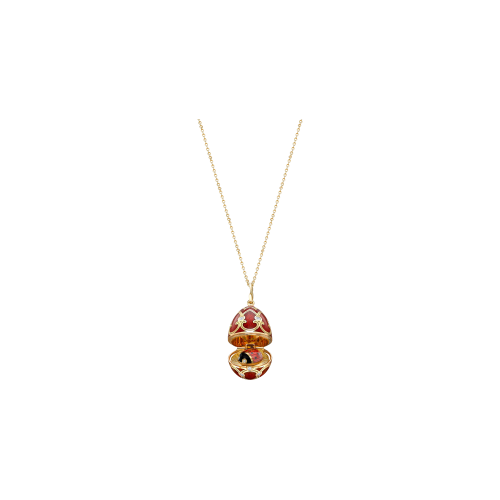 OVETTO FABERGÉ HERITAGE COCCINELLA IN ORO GIALLO, SMALTO GUILLOCHÉ ROSSO E DIAMANTI - 1151FP3571