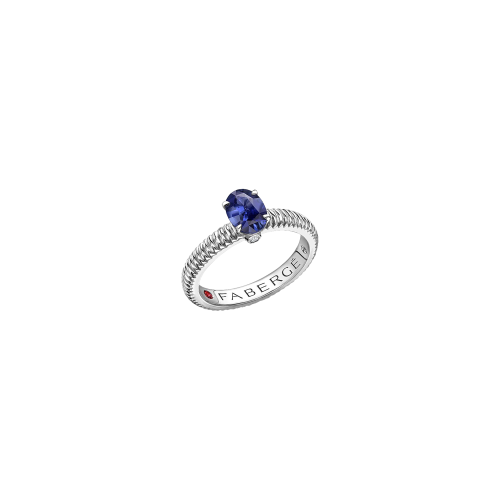 ANELLO COLOURS OF LOVE IN ORO BIANCO CON ZAFFIRO BLU - 845RG1640