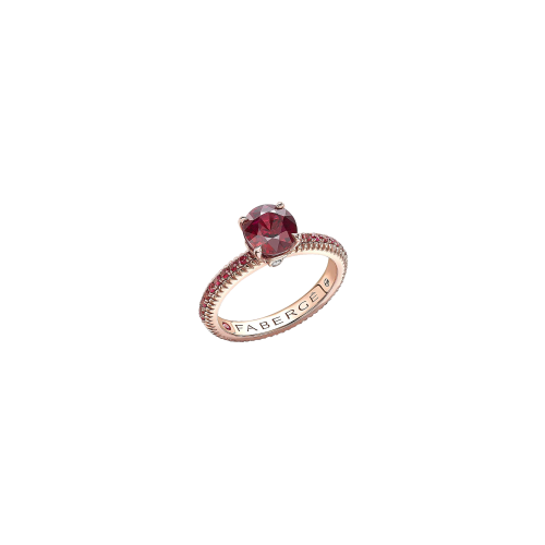 ANELLO COLOURS OF LOVE IN ORO ROSA CON RUBINI - 831RG3544