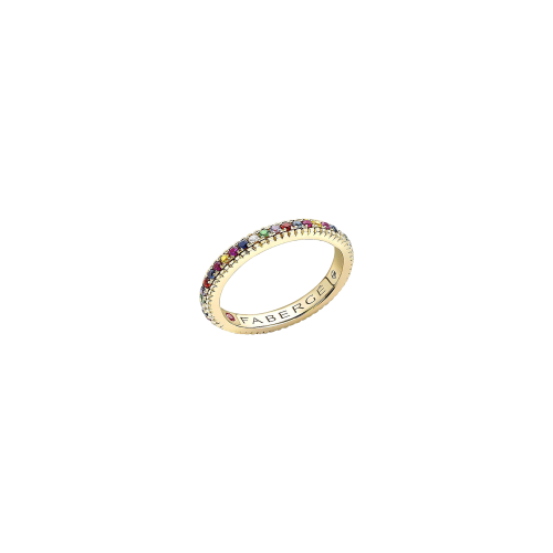 ANELLO ETERNITY COLOURS OF LOVE IN ORO GIALLO CON PIETRE PREZIOSE MULTICOLOR - 847RG2319