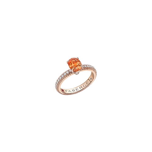 ANELLO COLOURS OF LOVE IN ORO ROSA CON SPESSARTITE E DIAMANTI - 831RG2326