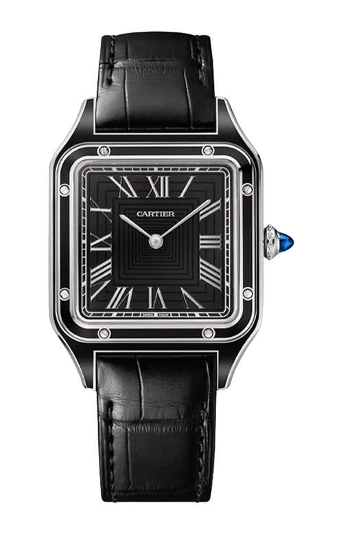 SANTOS-DUMONT, MODELLO GRANDE, ACCIAIO, MANUALE - WSSA0046