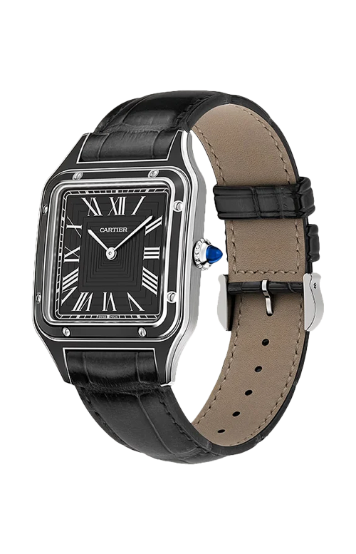 SANTOS-DUMONT, MODELLO GRANDE, ACCIAIO, MANUALE - WSSA0046