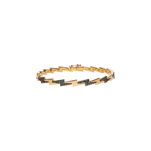 BRACCIALE FULMINE  IN ORO ROSA CON DIAMANTI NERI - VB29269DK195P