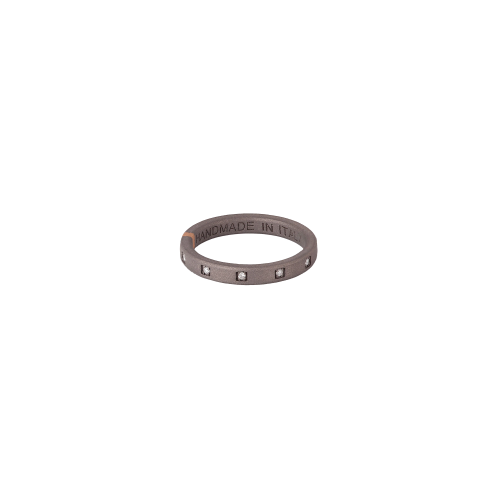 VERETTA MINIMAL UOMO IN TITANIO, ORO 18 KT E 10 DIAMANTI WHITE - MINANTRG10WFE