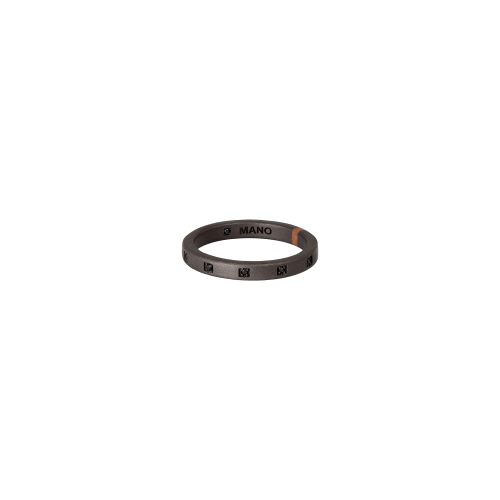 VERETTA UOMO MINIMAL IN TITANIO, ORO 18 KT E 10 DIAMANTI BLACK - MINANTRG10BFE
