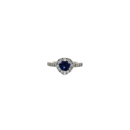Accedi alla scheda di Bartorelli Italian Jewels ANELLO ROSETTA IN ORO BIANCO CON ZAFFIRO CUORE BLU CENTRALE E PAV&Eacute; DI DIAMANTI - 372-3480