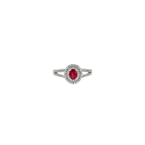 Accedi al prodotto correlato Bartorelli Italian Jewels ANELLO ROSETTA IN ORO BIANCO CON RUBINO CENTRALE E PAV&Eacute; DI DIAMANTI - 035-VR29049