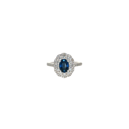 Accedi alla scheda di Bartorelli Italian Jewels ANELLO ROSETTA IN ORO BIANCO CON ZAFFIRO BLU E CONTORNO DI DIAMANTI - 234-5326-B