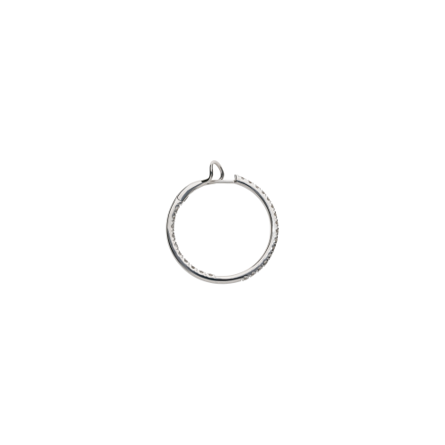 ORECCHINI A  CERCHIO IN ORO BIANCO FULL PAVÉ DI DIAMANTI - 117-OR843-4