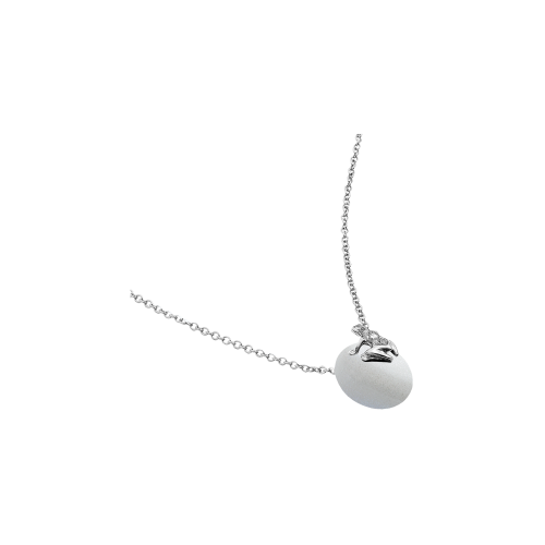 COLLANA HAPPY FROG IN ORO BIANCO E DIAMANTI - DHF02CAPBBBDI