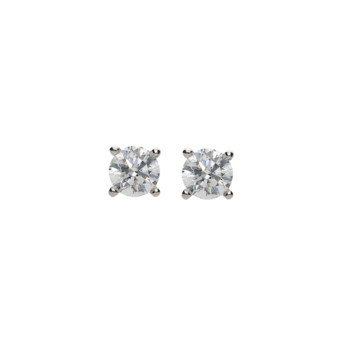 ORECCHINI PUNTO LUCE IN ORO BIANCO CON DIAMANTI CERTIFICATI GIA - BAOR25