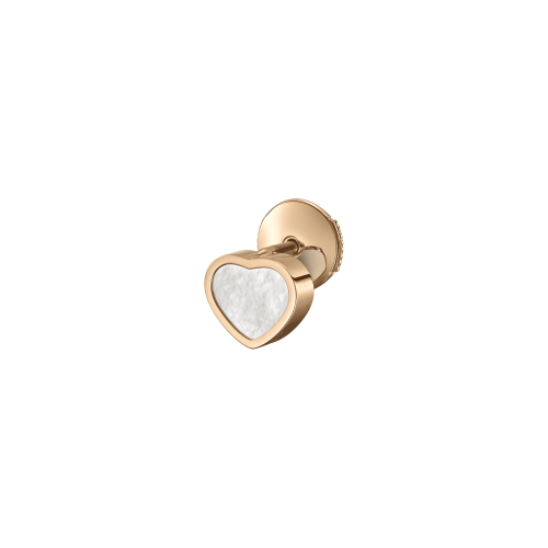 CHOPARD - ORECCHINO SINGOLO MY HAPPY HEARTS, ORO ROSA ETICO, MADREPERLA - 83A086-5302