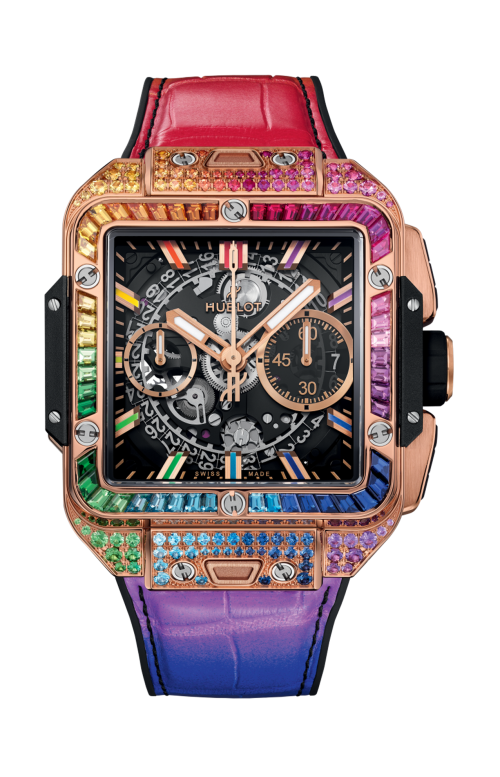 SQUARE BANG KING GOLD RAINBOW 42 MM - 821.OX.0118.LR.0999