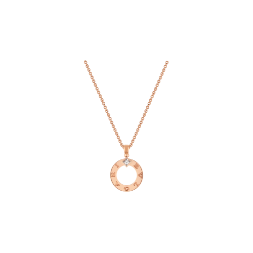 COLLANA BVLGARI BVLGARI IN ORO ROSA CON DIAMANTE - CL859973