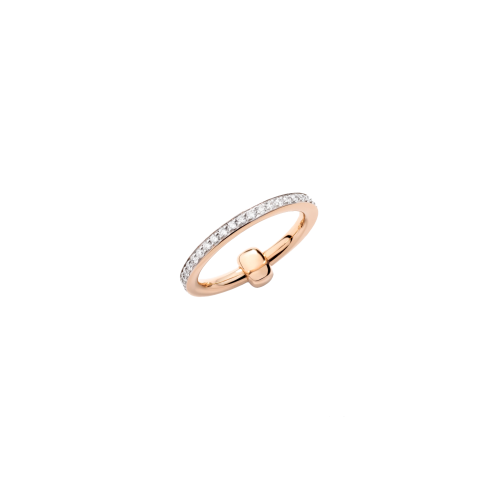 ANELLO POMELLATO TOGETHER IN ORO ROSA E DIAMANTI - PAC4015O7WHRDB000